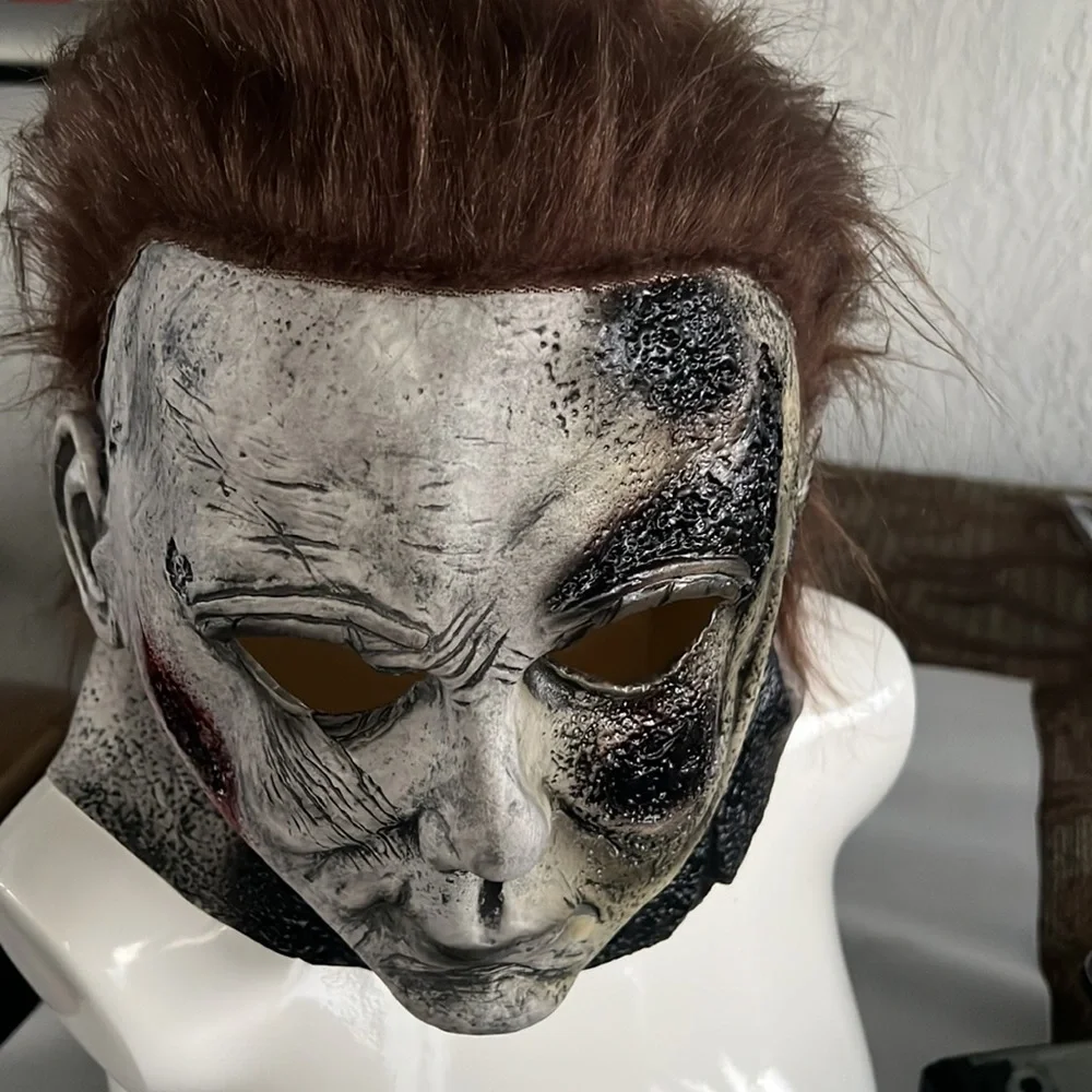 Michael Myers Mask Deluxe Adult Latex Halloween Horror Fancy Dress Killer Scary